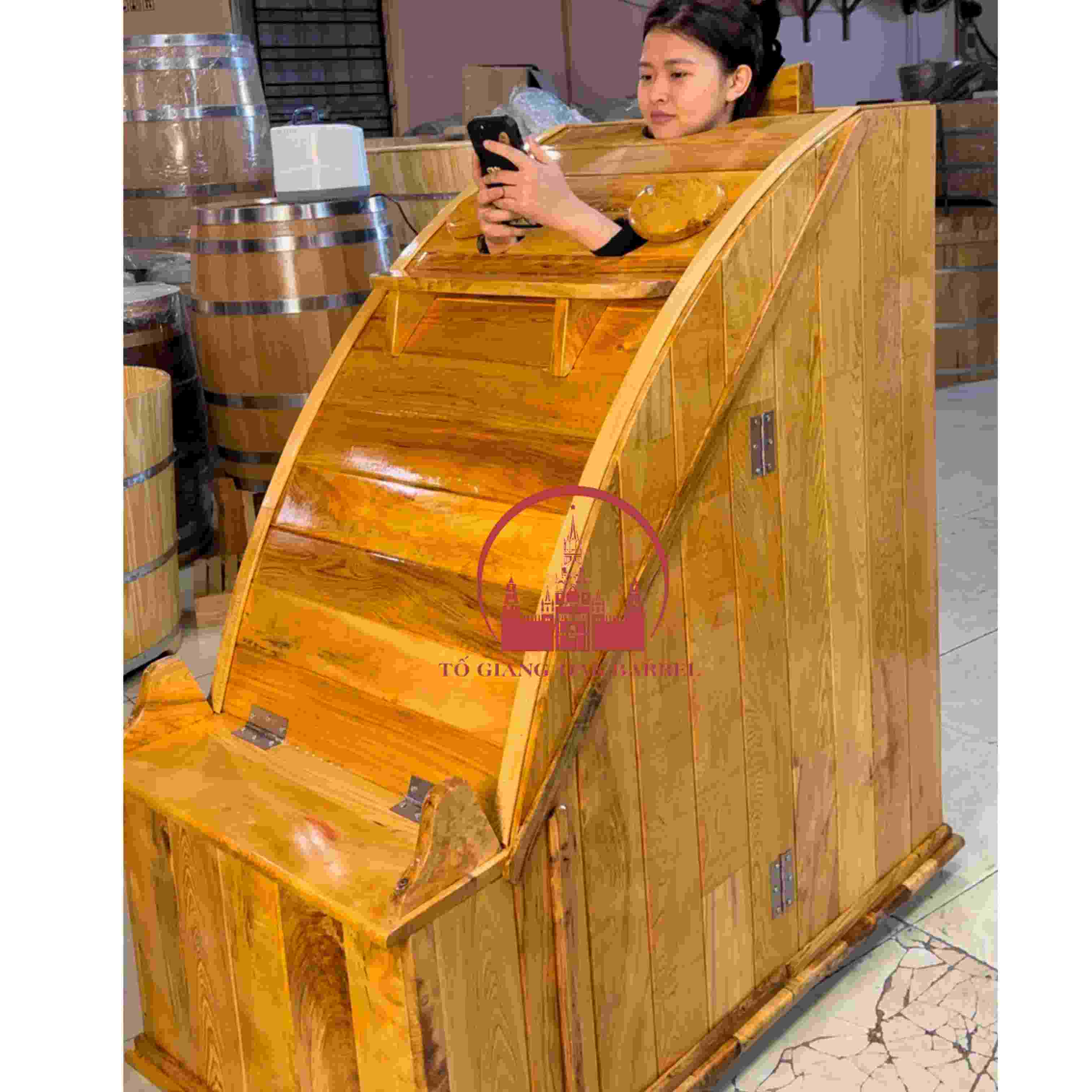 bồn gỗ xông hơi