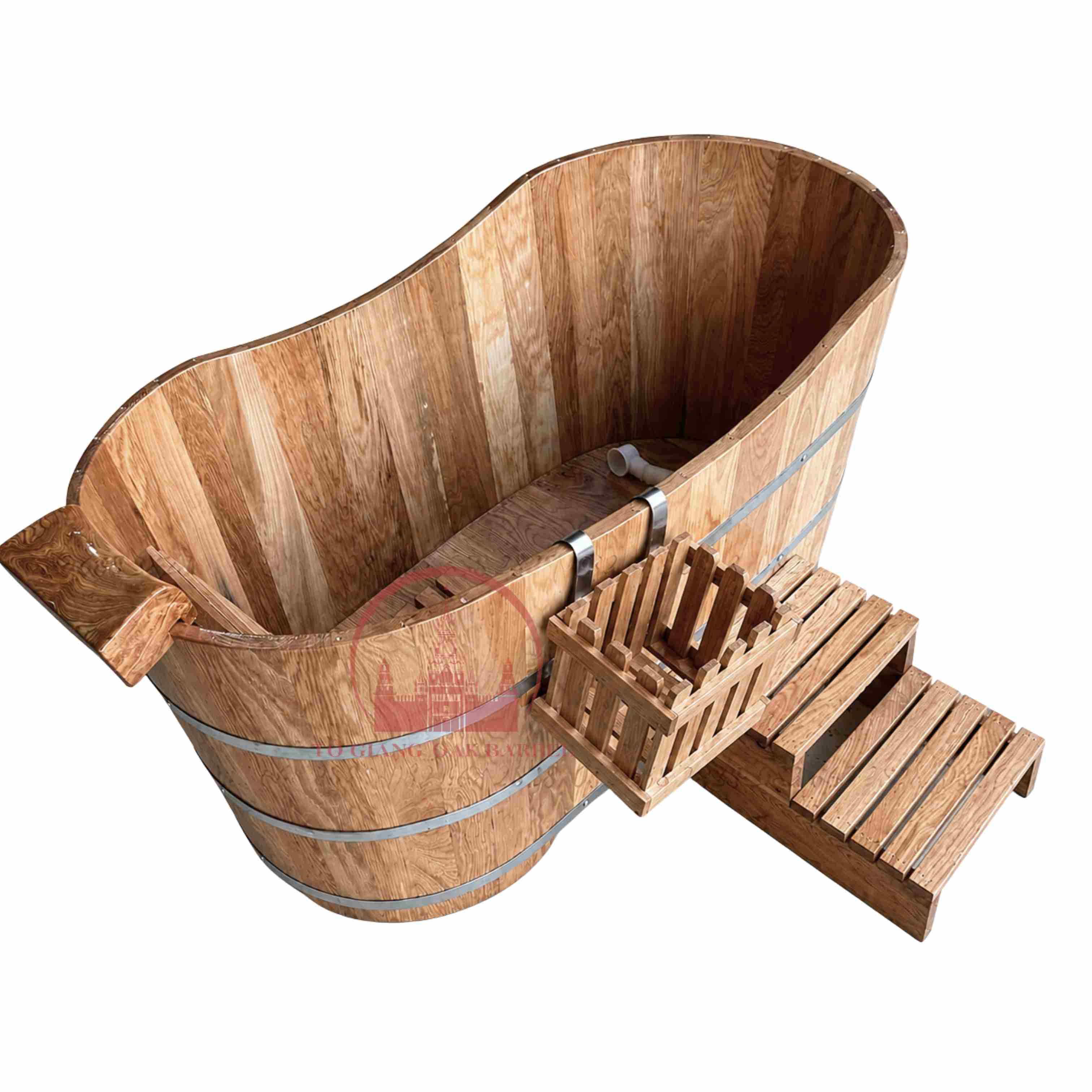 Bồn tắm gỗ sồi