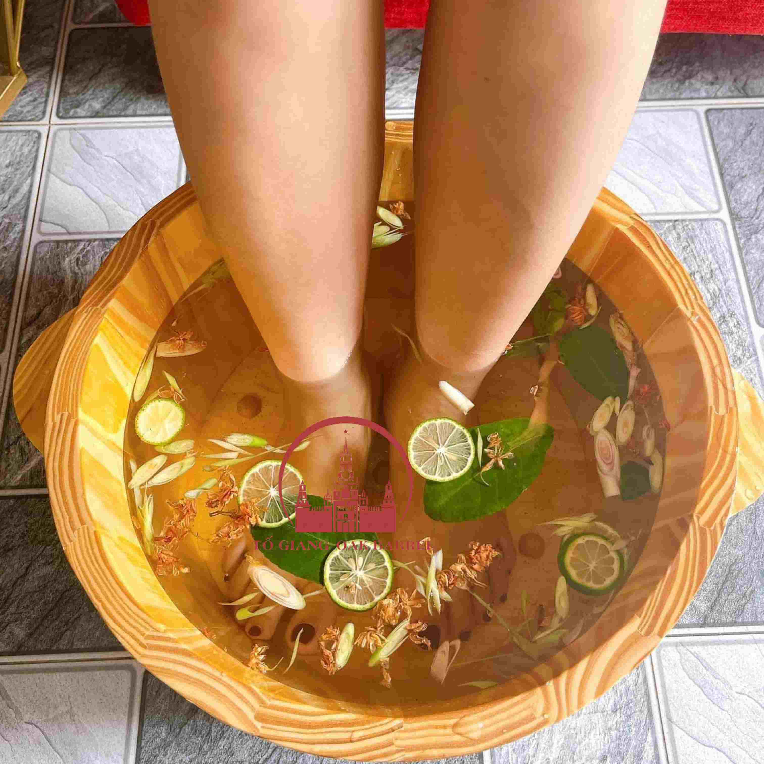 chậu ngâm chân bằng gỗ