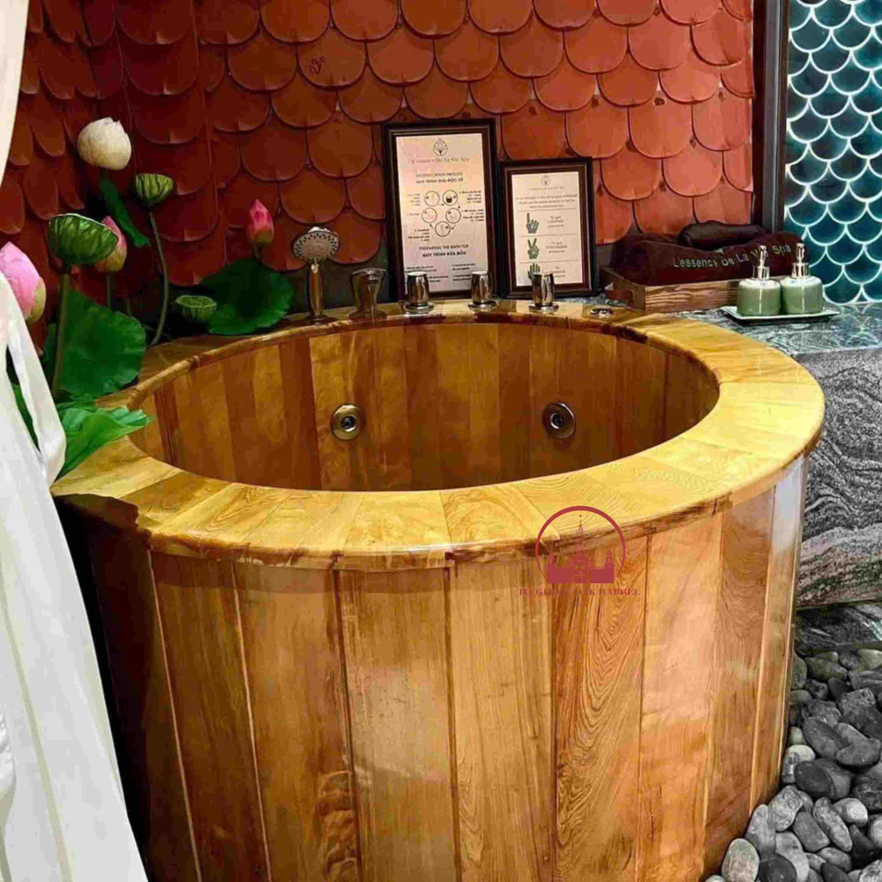 bồn tắm gỗ cho spa