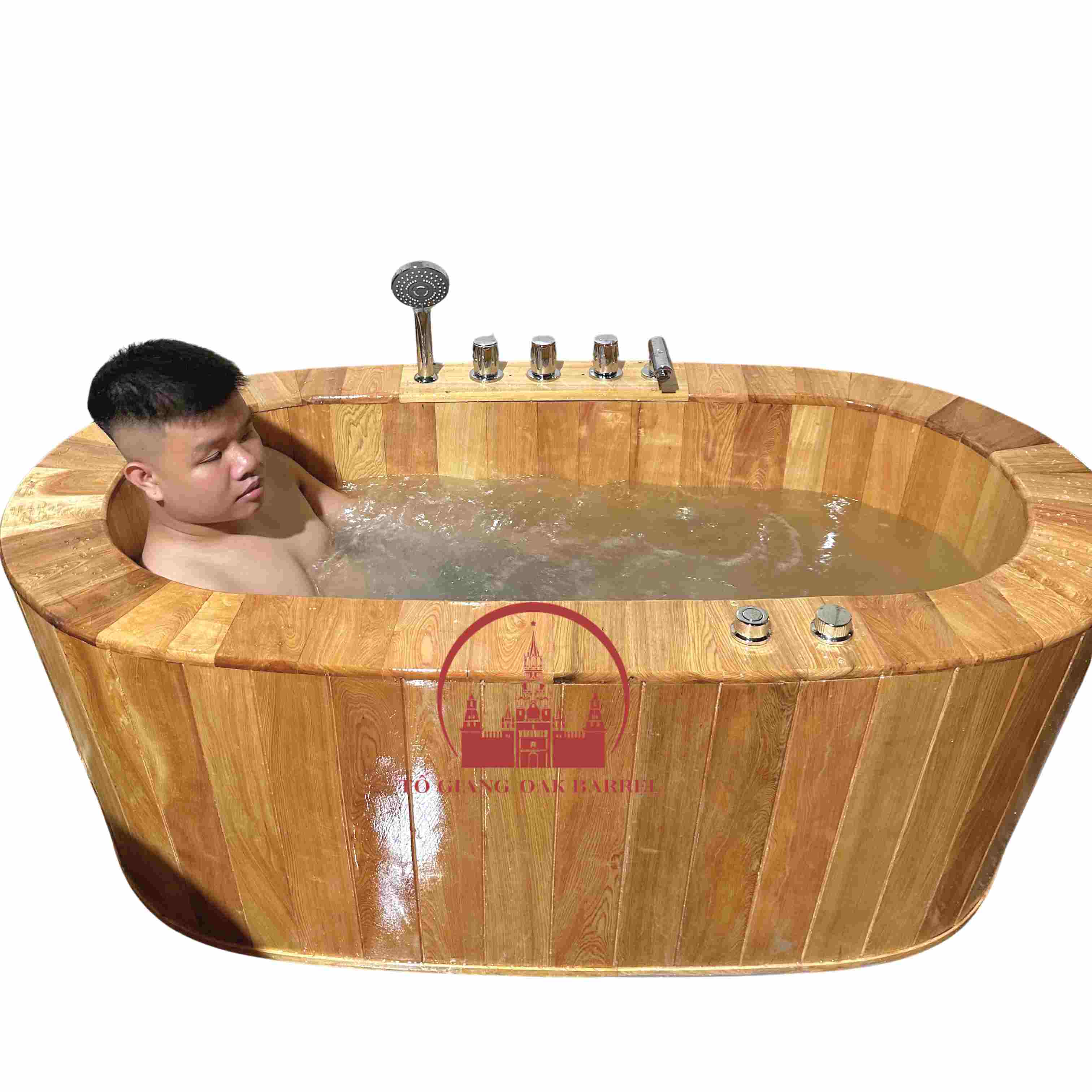 bồn tắm gỗ sục khí