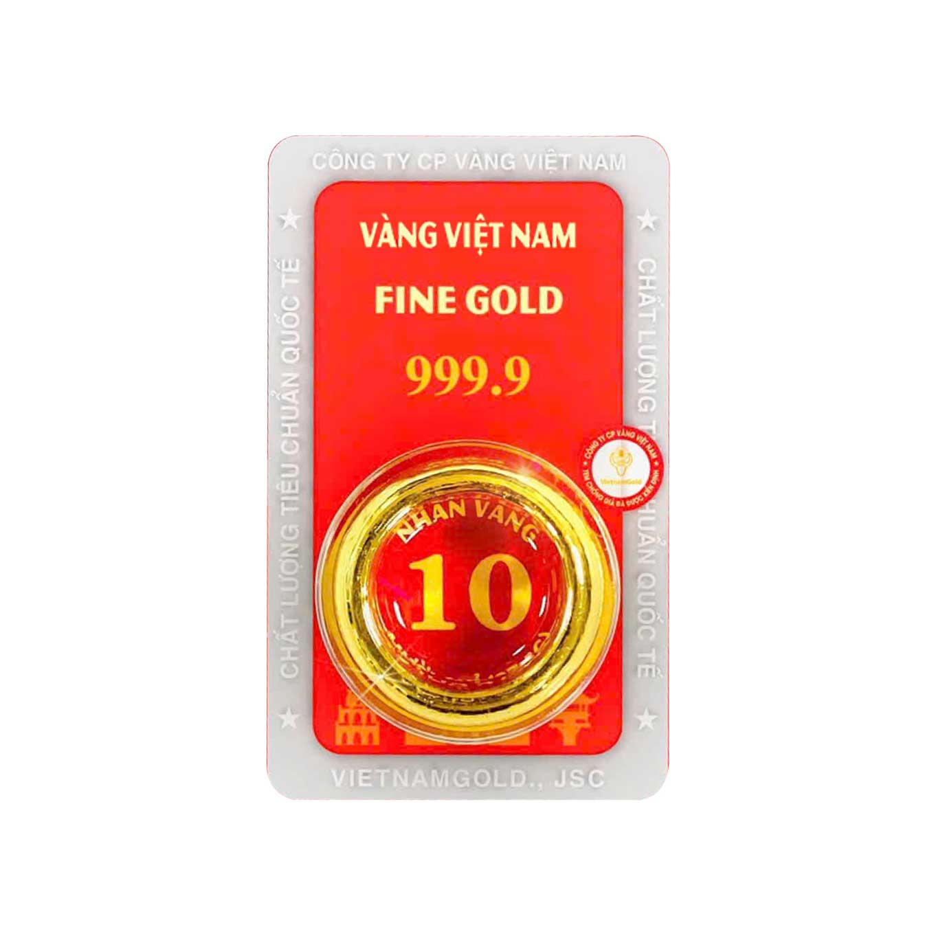 Nhẫn tròn ép vỉ 10 chỉ