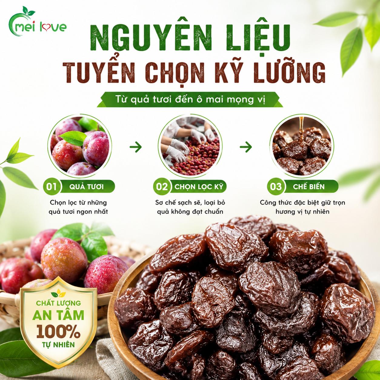 Ô Mai Mọng Vị Cao Cấp, Thịt Quả Dày, Dẻo Mềm, Chua Ngọt Hài Hòa, Món Ăn Vặt Đặc Sản
