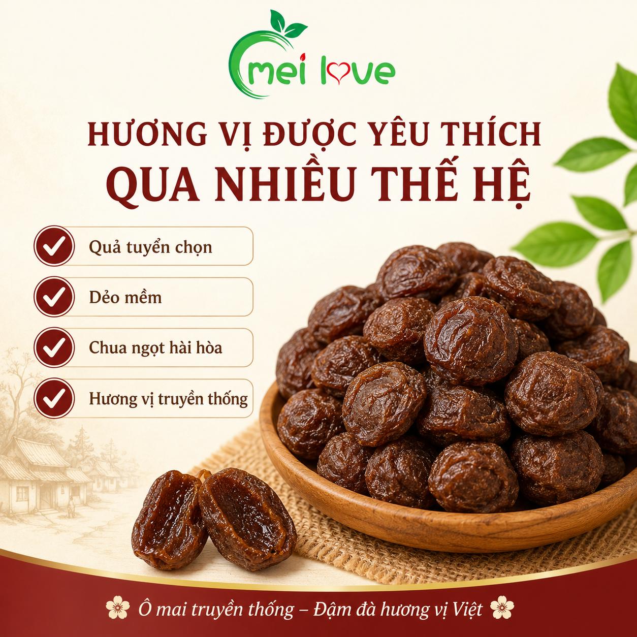 Ô Mai Tô Châu Cao Cấp, Dẻo Mềm, Chua Ngọt Hài Hòa, Hương Vị Truyền Thống, Món Ăn Vặt Đặc Sản