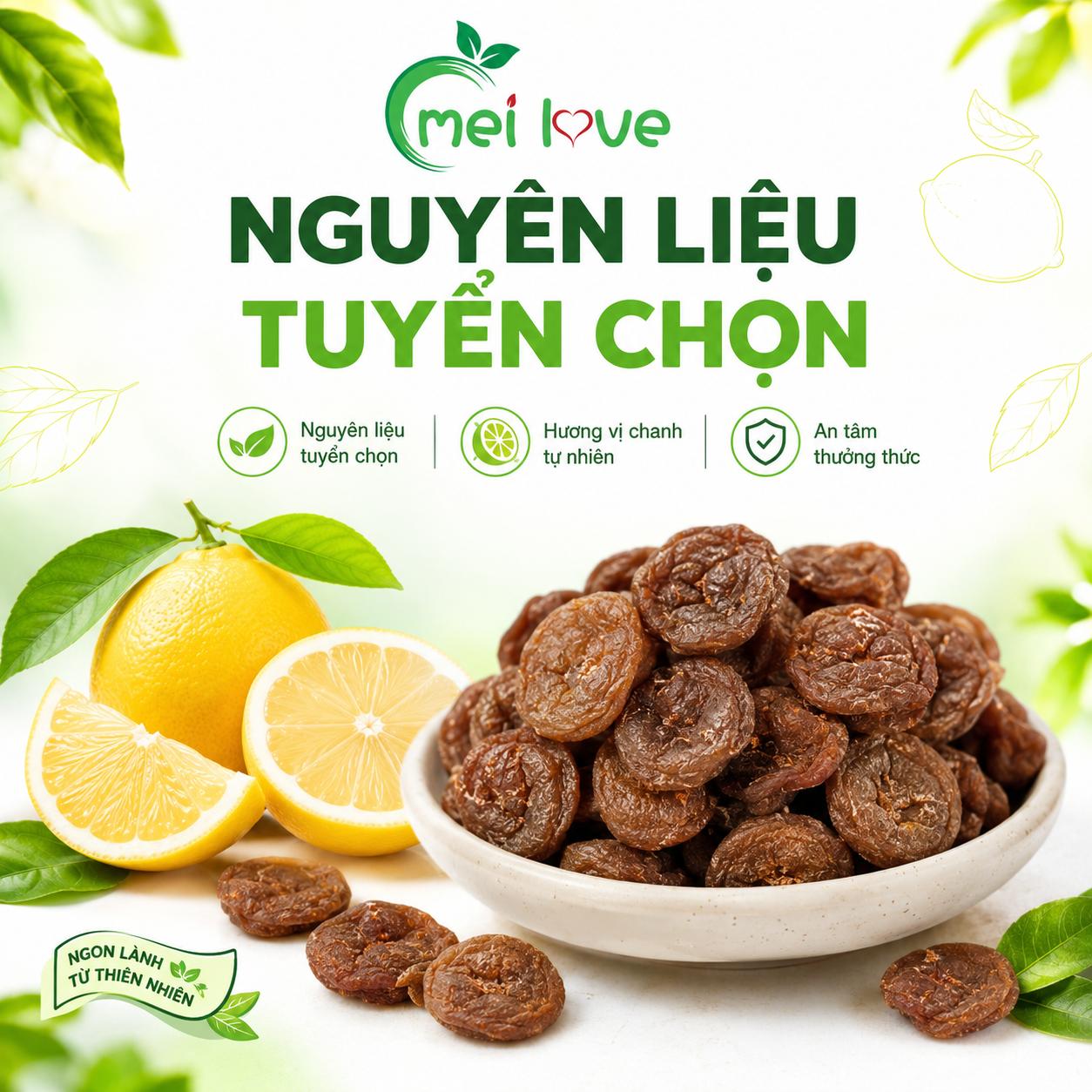 Bánh Xí Muội Vị Chanh Cao Cấp, Dẻo Mềm, Chua Ngọt Hài Hòa, Hương Chanh Thanh Mát