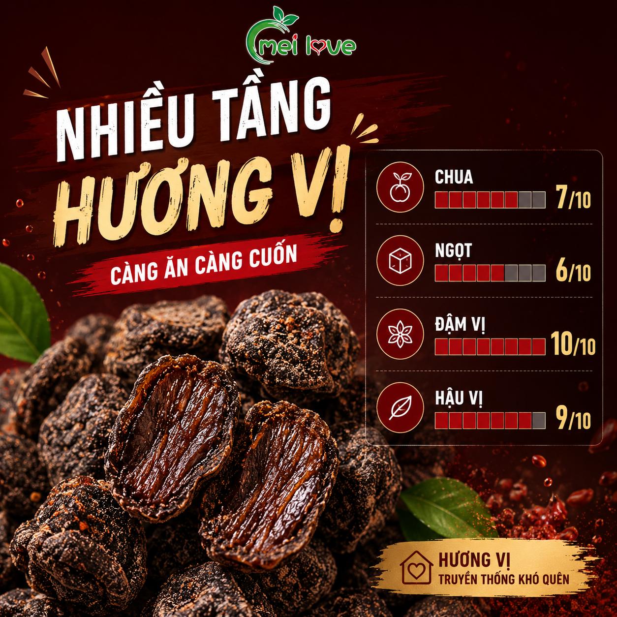 Ô Mai Cửu Chế Cao Cấp, Chua Ngọt Đậm Đà, Dẻo Mềm, Hương Vị Truyền Thống Khó Quên