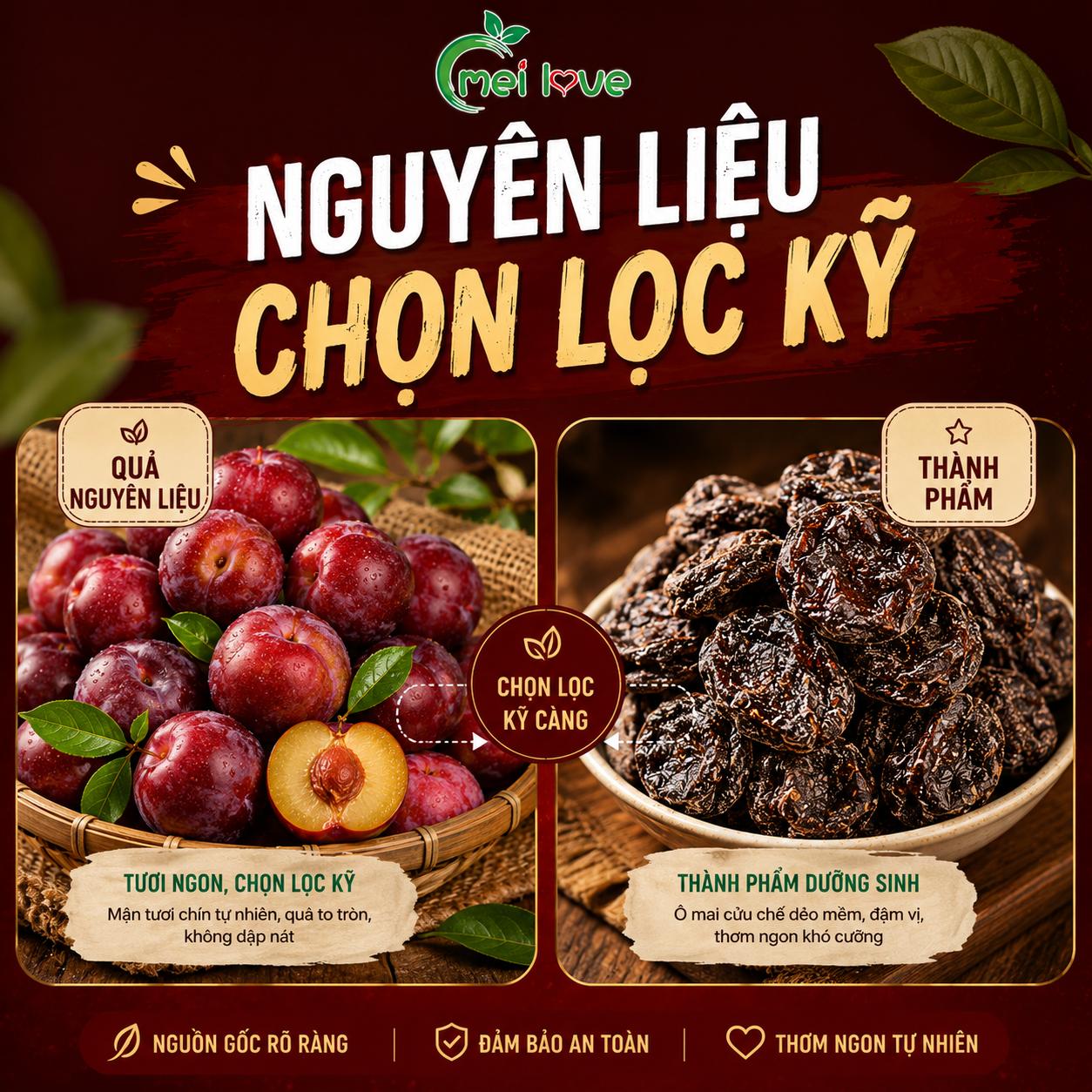 Ô Mai Cửu Chế Cao Cấp, Chua Ngọt Đậm Đà, Dẻo Mềm, Hương Vị Truyền Thống Khó Quên