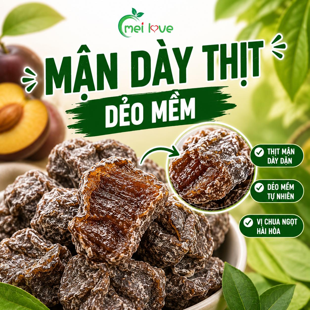 Mận Dưỡng Sinh Cao Cấp, Dẻo Mềm, Chua Ngọt Thanh Nhẹ Dễ Ăn Mỗi Ngày