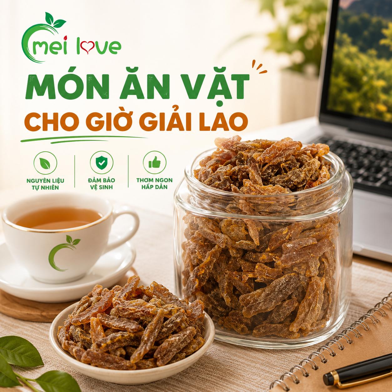 Ô Mai Sợi Muối Cao Cấp, Dẻo Mềm, Chua Ngọt Hài Hòa, Muối Phủ Nhẹ, Món Ăn Vặt Đậm Vị