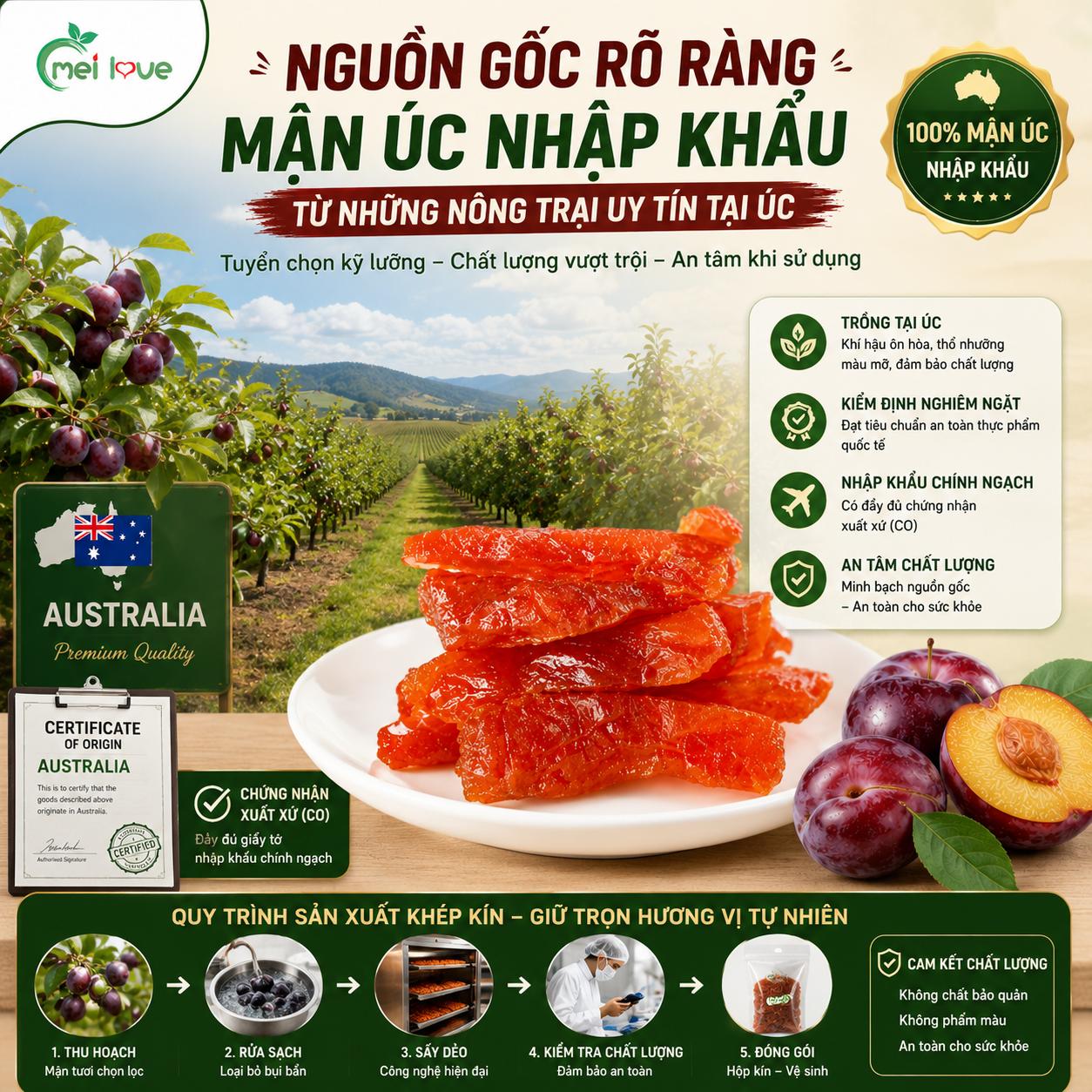 Mận Úc Sấy Dẻo Cao Cấp