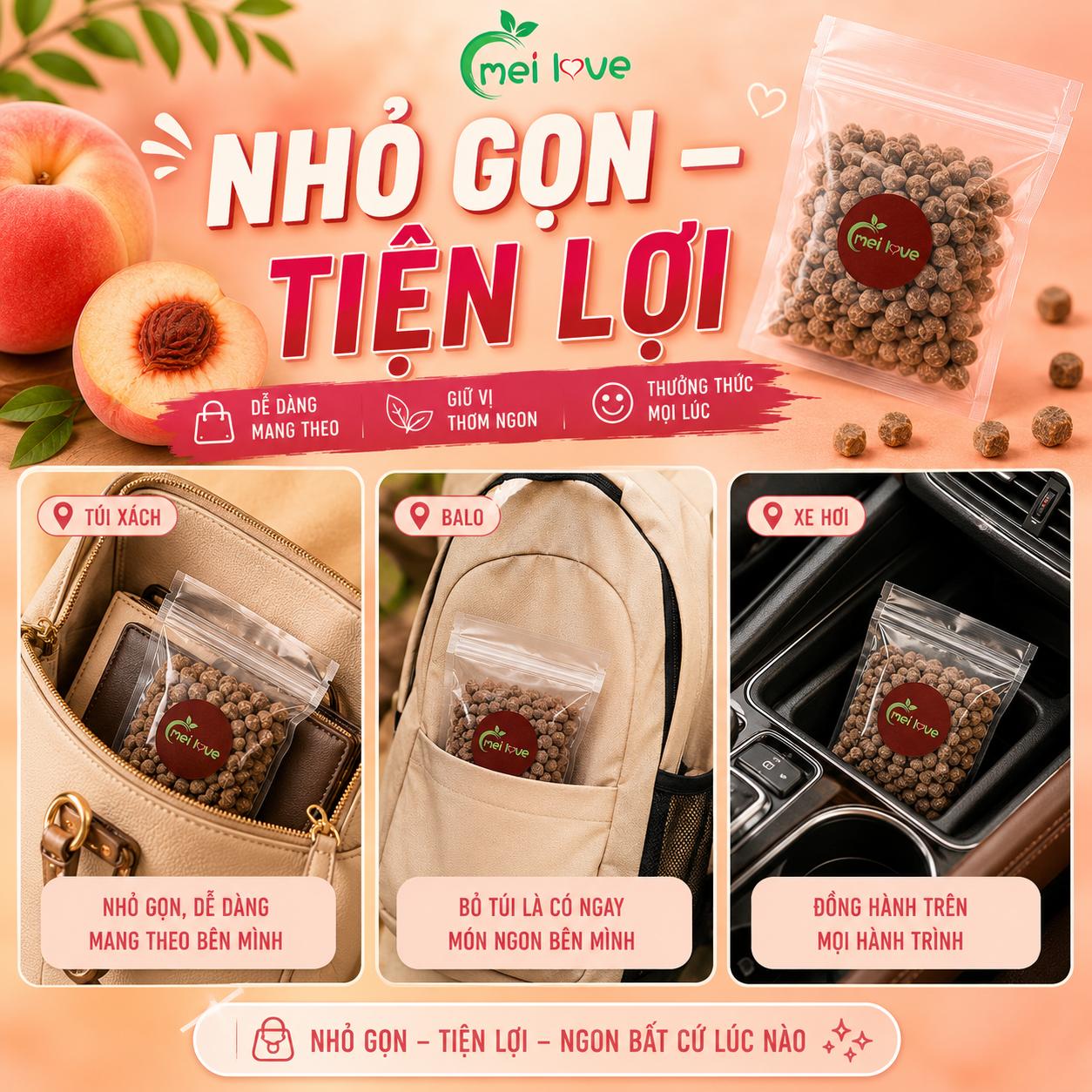 Hạt Mai Vị Đào Cao Cấp, Thơm Đào Dịu Nhẹ, Chua Ngọt Hài Hòa, Nhâm Nhi Vui Miệng