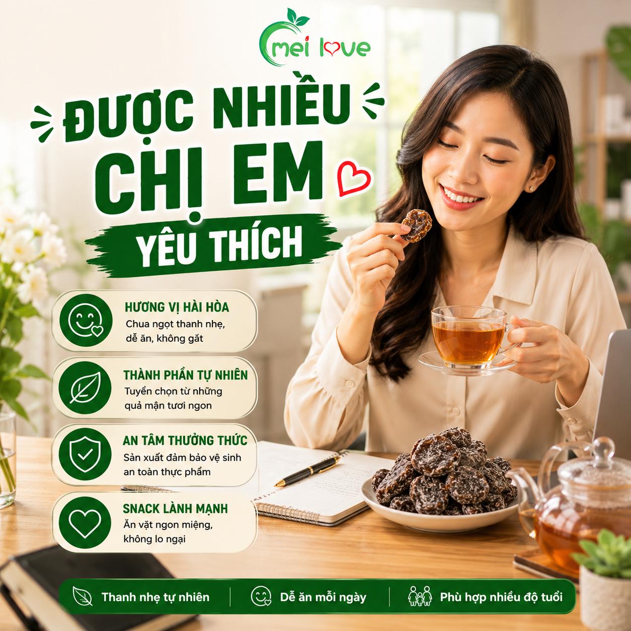 Mận Dưỡng Sinh Cao Cấp, Dẻo Mềm, Chua Ngọt Thanh Nhẹ Dễ Ăn Mỗi Ngày
