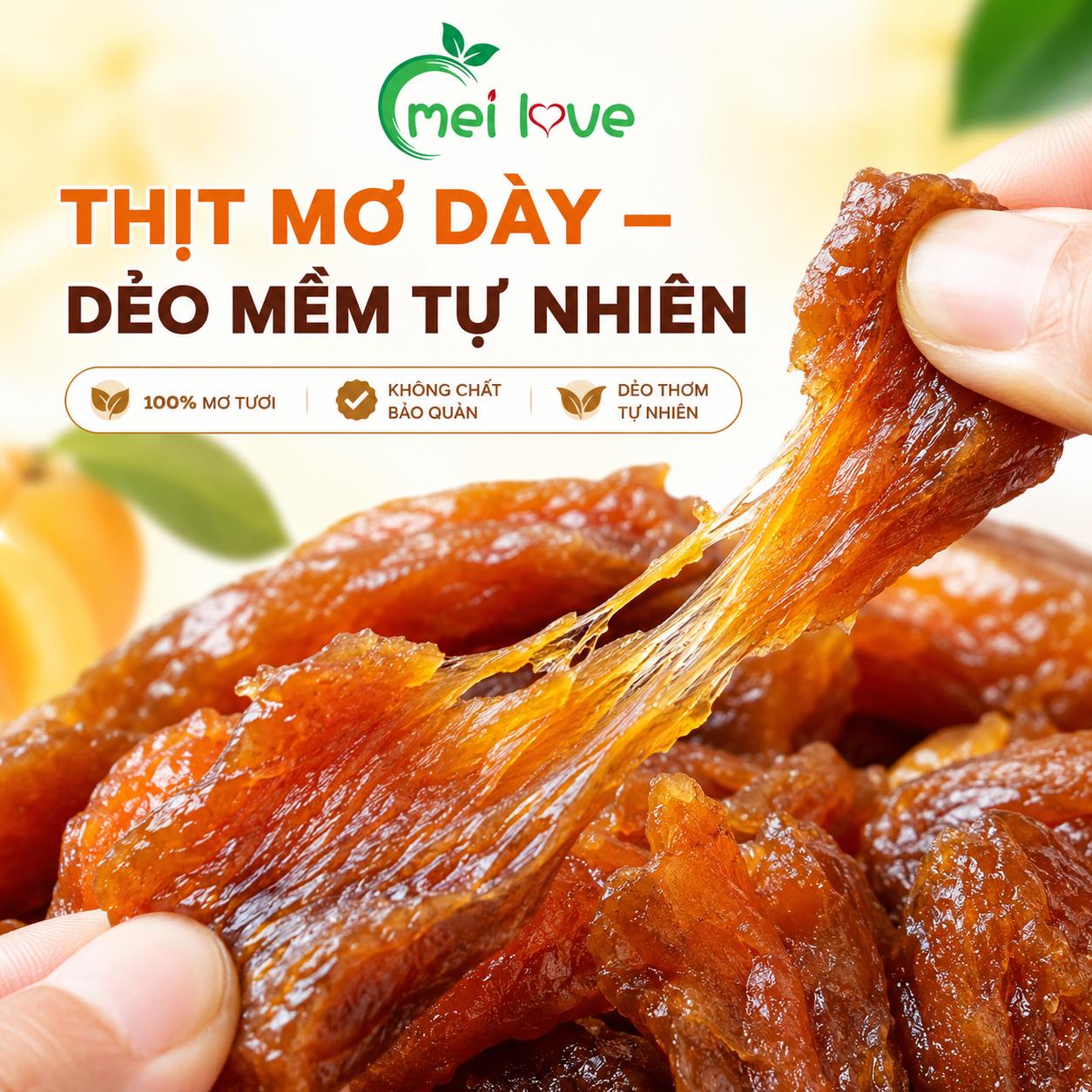 Thanh Mơ Hảo Hạng, Thịt Mơ Dày, Dẻo Mềm, Chua Ngọt Hài Hòa, Món Ăn Vặt Đặc Sản