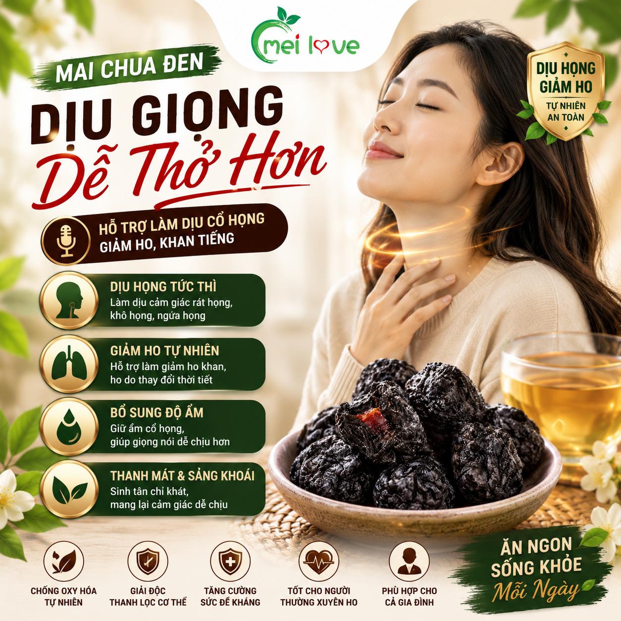 Mai Chua Đen Cao Cấp, Chua Ngọt Tự Nhiên, Sinh Tân Giải Khát, Ăn Vặt Thơm Ngon
