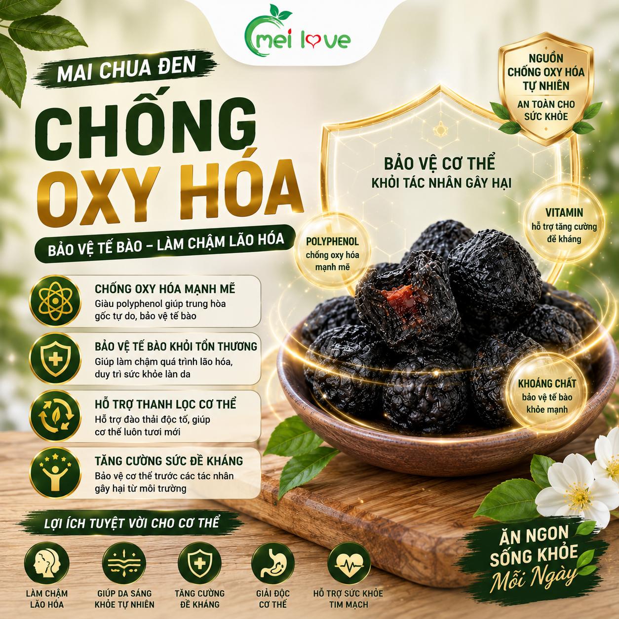 Mai Chua Đen Cao Cấp, Chua Ngọt Tự Nhiên, Sinh Tân Giải Khát, Ăn Vặt Thơm Ngon