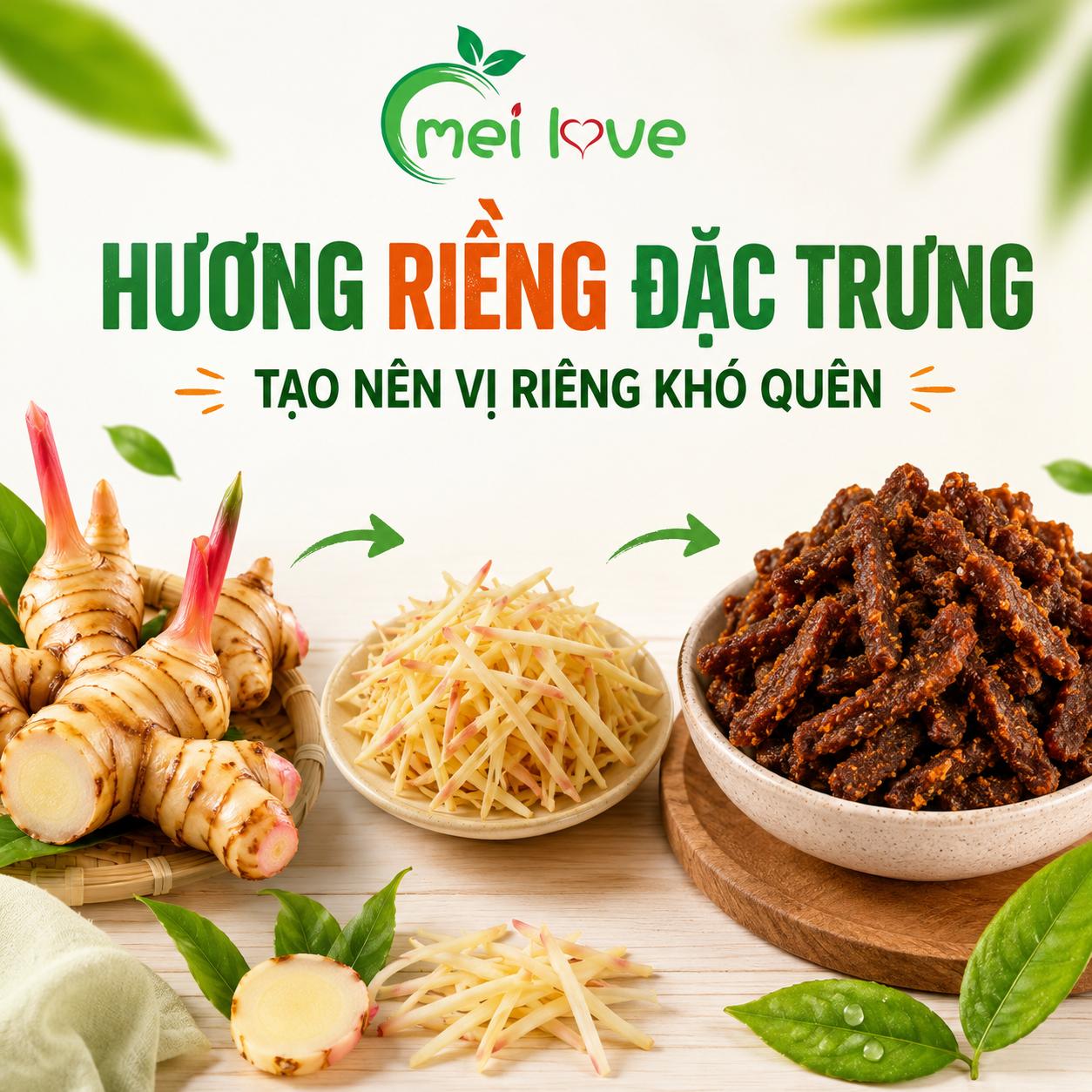 Ô Mai Sợi Riềng Cao Cấp, Sợi Dẻo Mềm, Chua Ngọt Đậm Đà, Hương Riềng Thơm Đặc Trưng