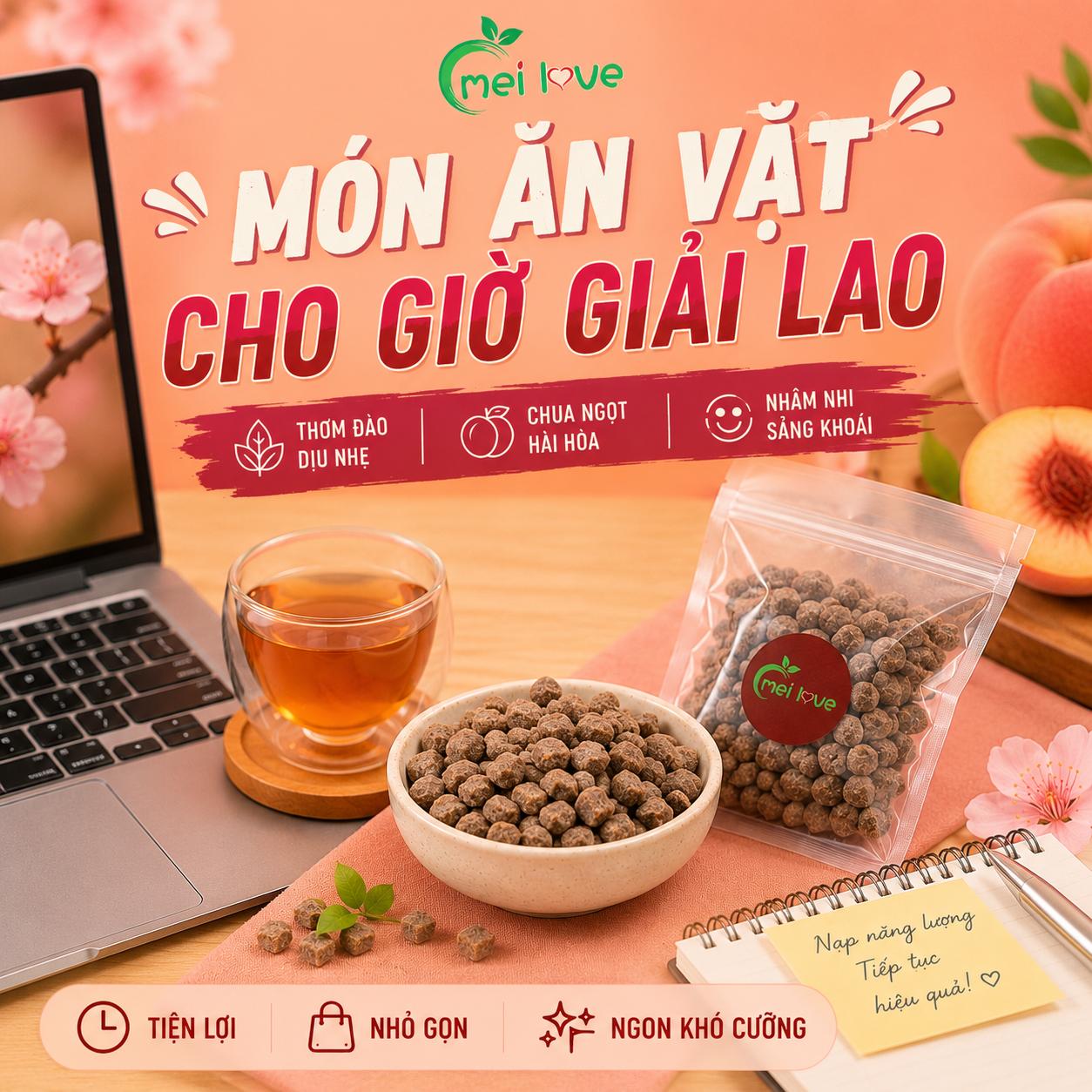 Hạt Mai Vị Đào Cao Cấp, Thơm Đào Dịu Nhẹ, Chua Ngọt Hài Hòa, Nhâm Nhi Vui Miệng