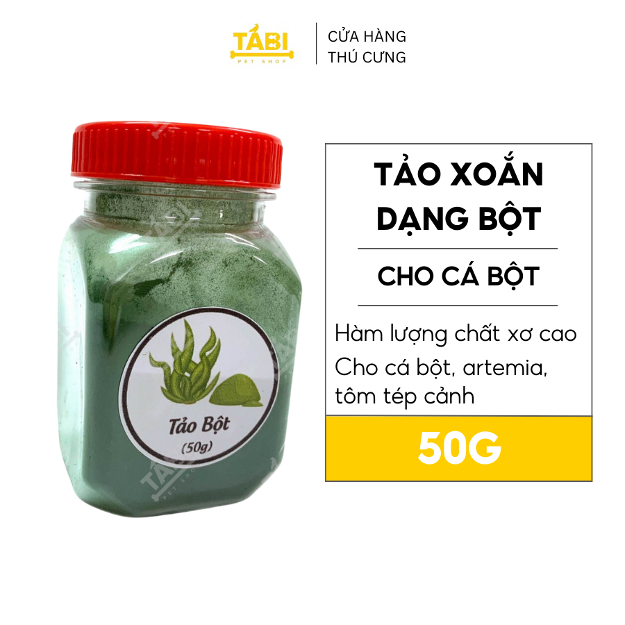 Tảo Xoắn Dạng Bột Cho Cá Ăn - Thức Ăn Cá Tảo Bột Xoắn 50G [TẢO BỘT]