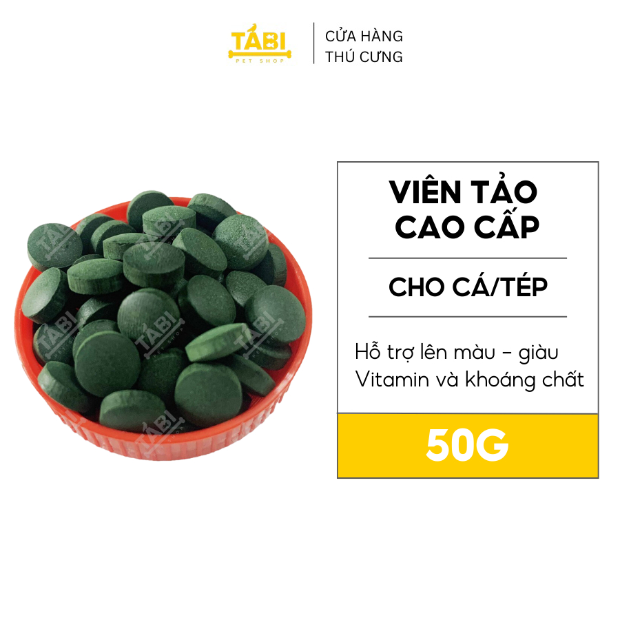 50G (~160-170 Viên)Viên Tảo Cao Cấp - Tảo Viên Thức Ăn Nuôi Artemia Cá Tép Cảnh [TẢO VIÊN]