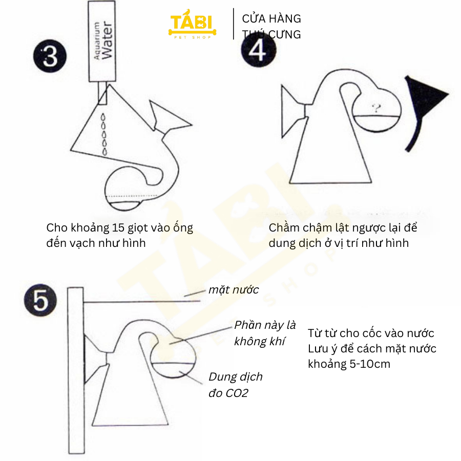 Bộ Test CO2 Giọt Nước - Kiểm Tra Nồng Độ CO2 Cao Cấp Cho Hồ Cá, Bể Cá Thuỷ Sinh