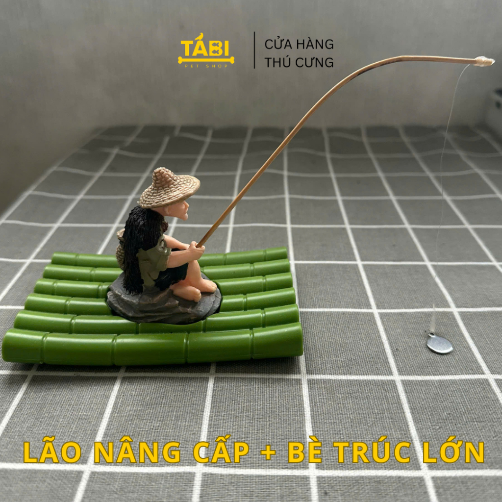 Tiểu Cảnh Ông Lão Già Câu Cá Trang Trí Hồ Cá, Bể Cá, Chậu Cây, Tiểu Cảnh Terrarium