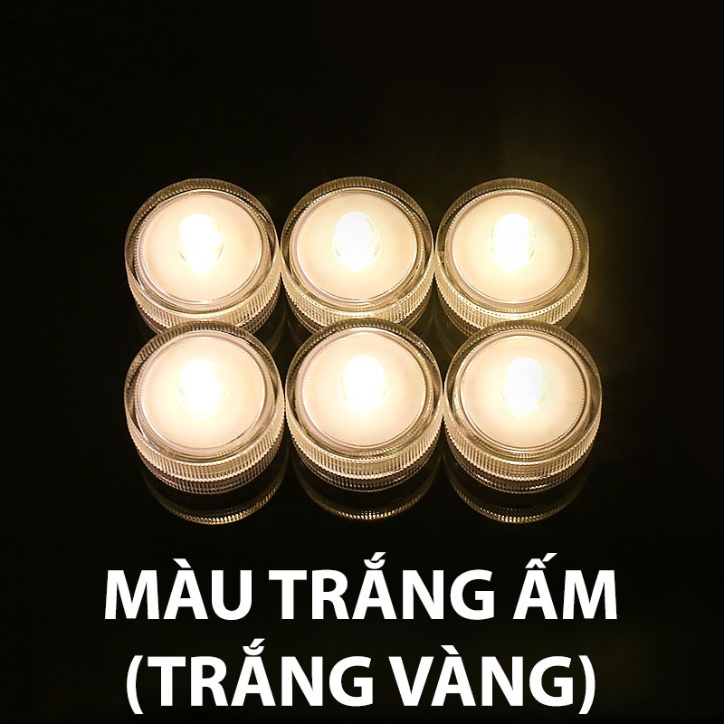 Đèn LED Mini Tròn Trang Trí Bể Cá, Hồ Cá Để Được Dưới Nước