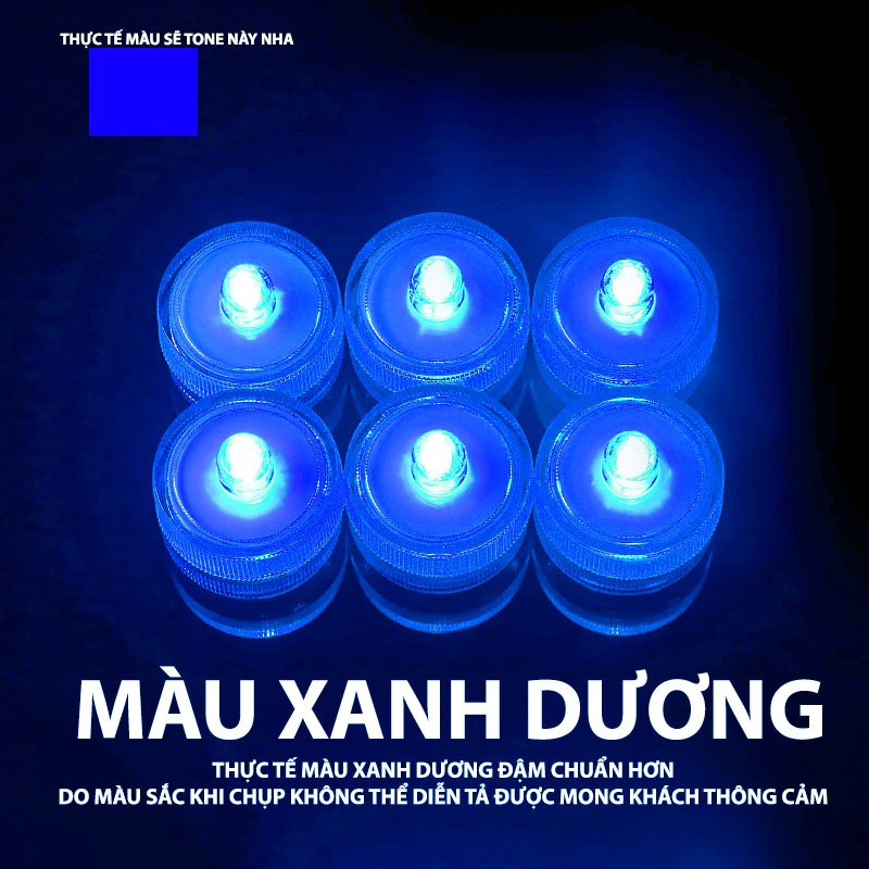 Đèn LED Mini Tròn Trang Trí Bể Cá, Hồ Cá Để Được Dưới Nước
