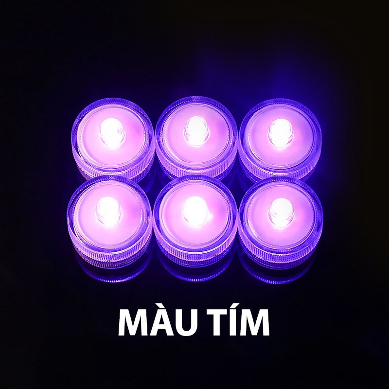 Đèn LED Mini Tròn Trang Trí Bể Cá, Hồ Cá Để Được Dưới Nước