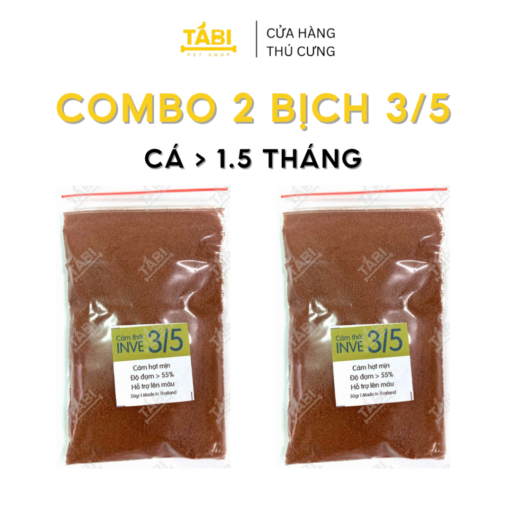 Thức ăn cho cá Cám Thái Inve 5/8, 3/5 (50G) cho cá Beta, Guppy, Vàng,...