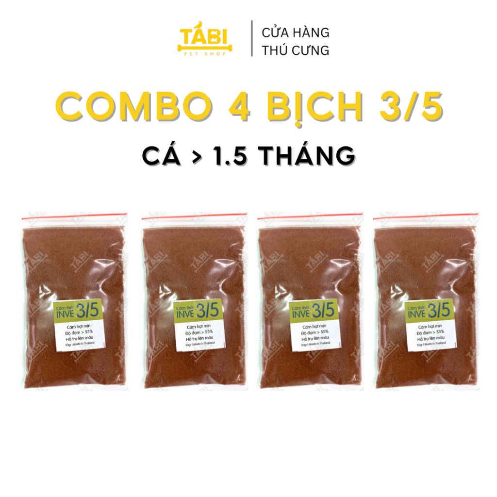 Thức ăn cho cá Cám Thái Inve 5/8, 3/5 (50G) cho cá Beta, Guppy, Vàng,...