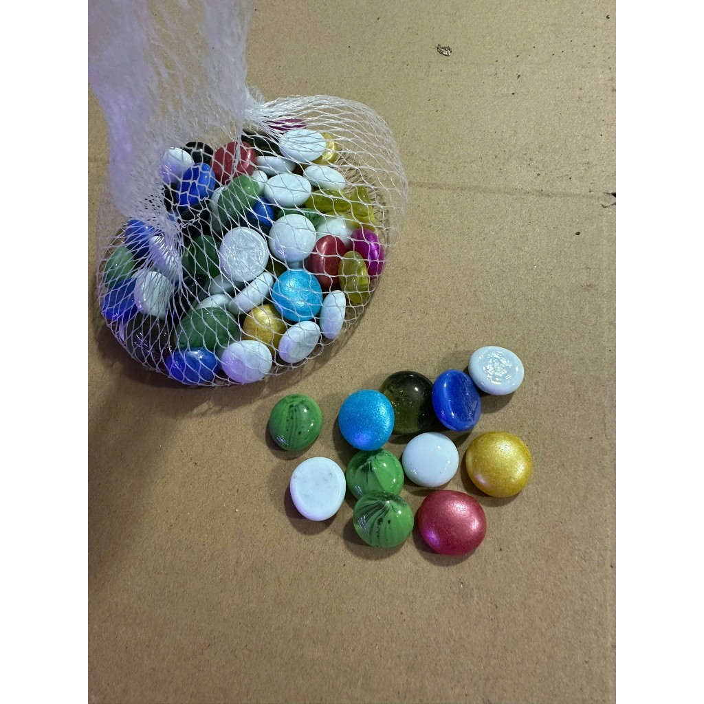 350g Sỏi Thuỷ Tinh Nhiều Loại Trang Trí Hồ Cá - Tiểu Cảnh Trang Trí Nhà Cửa [SỎI THUỶ TINH]