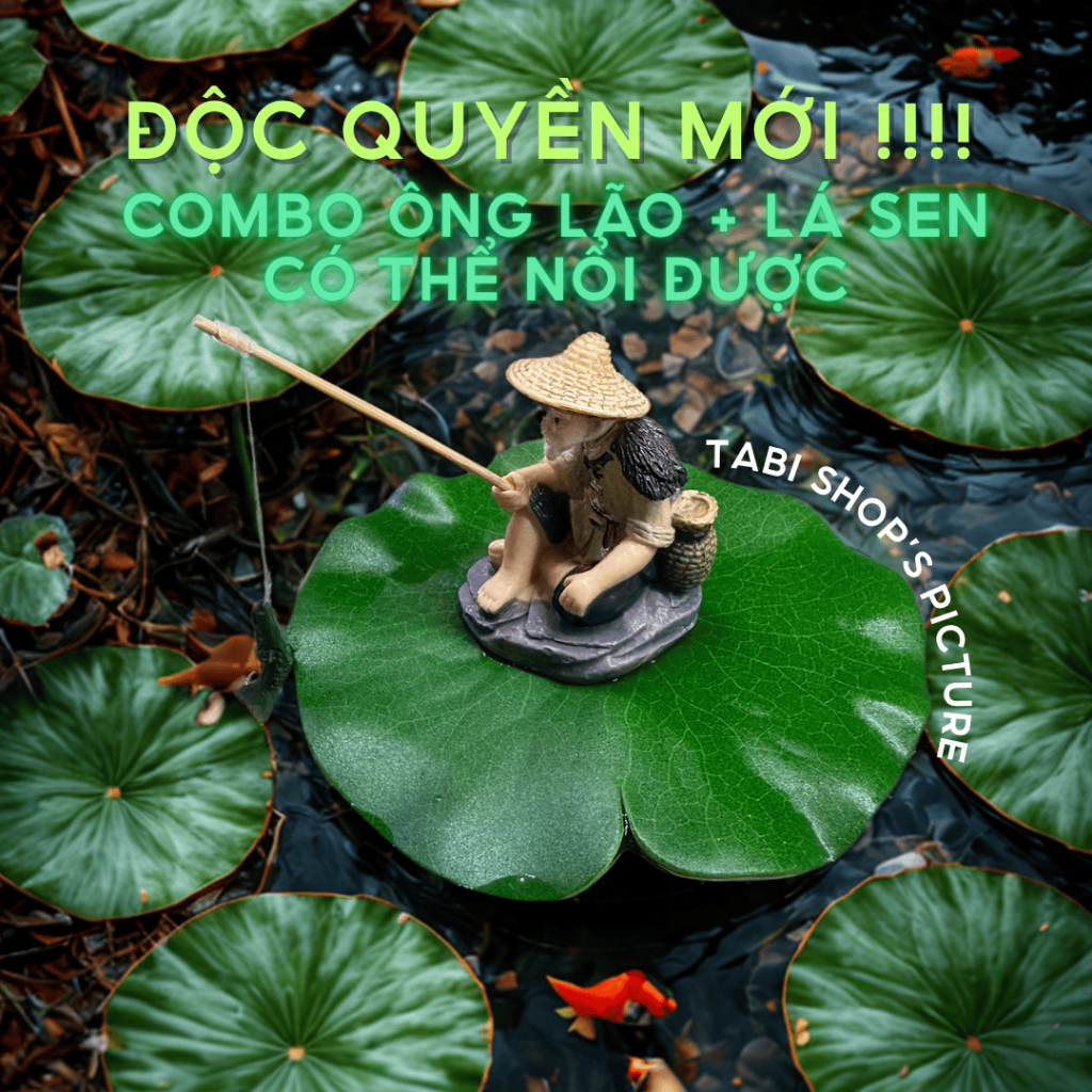 Tiểu Cảnh Ông Lão Già Câu Cá Trang Trí Hồ Cá, Bể Cá, Chậu Cây, Tiểu Cảnh Terrarium