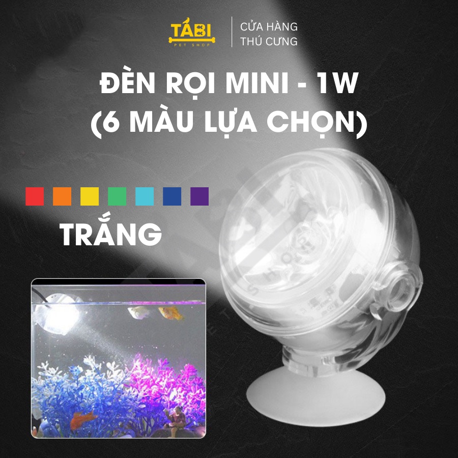 Đèn Rọi Hồ Cá Mini 1W Gắn Thành Bể Cá, Dây USB (1W)