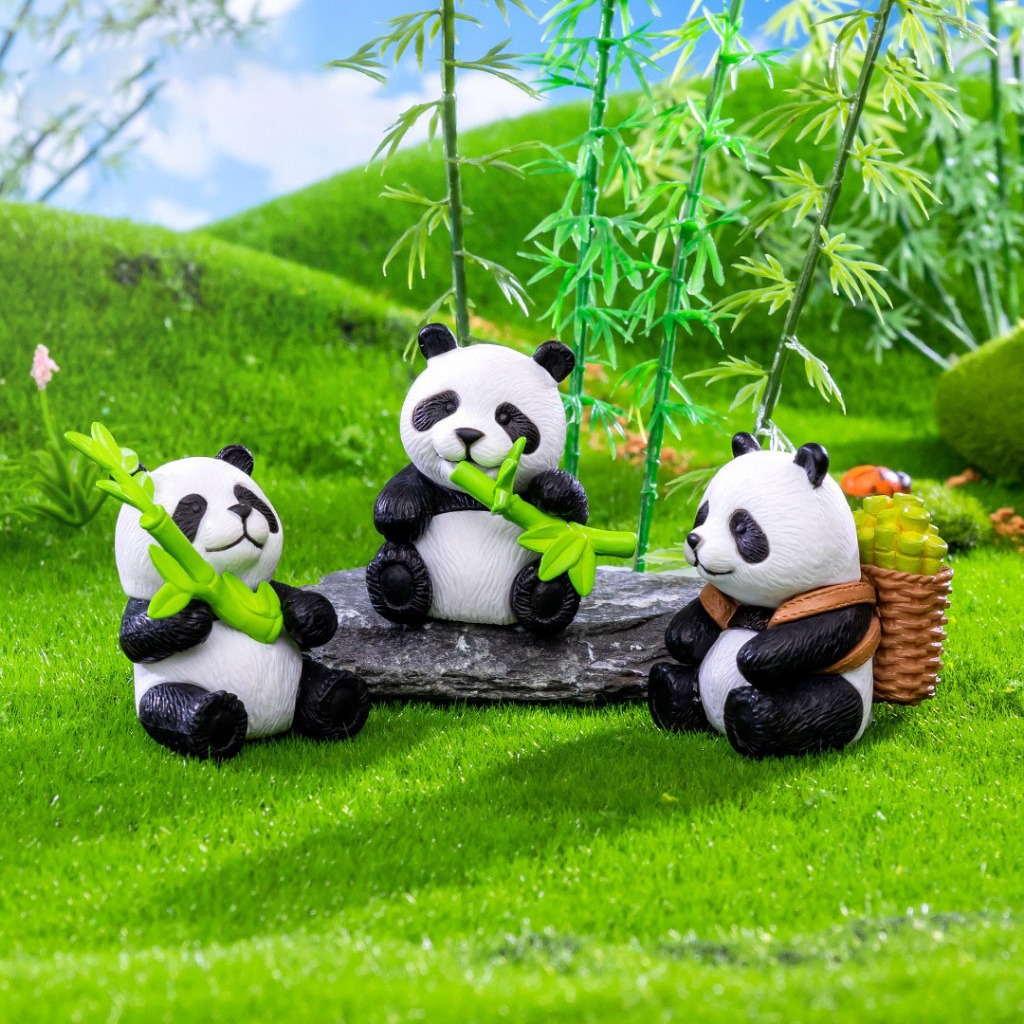 Gấu Trúc Ống Tre Ver.2 Trang Trí Hồ Cá, Bể Cá, Chậu Cây, Tiểu Cảnh Terrarium