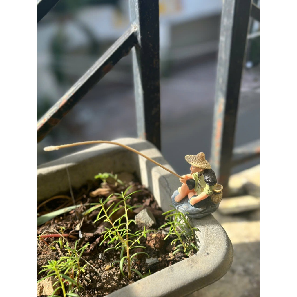 Tiểu Cảnh Ông Lão Già Câu Cá Trang Trí Hồ Cá, Bể Cá, Chậu Cây, Tiểu Cảnh Terrarium