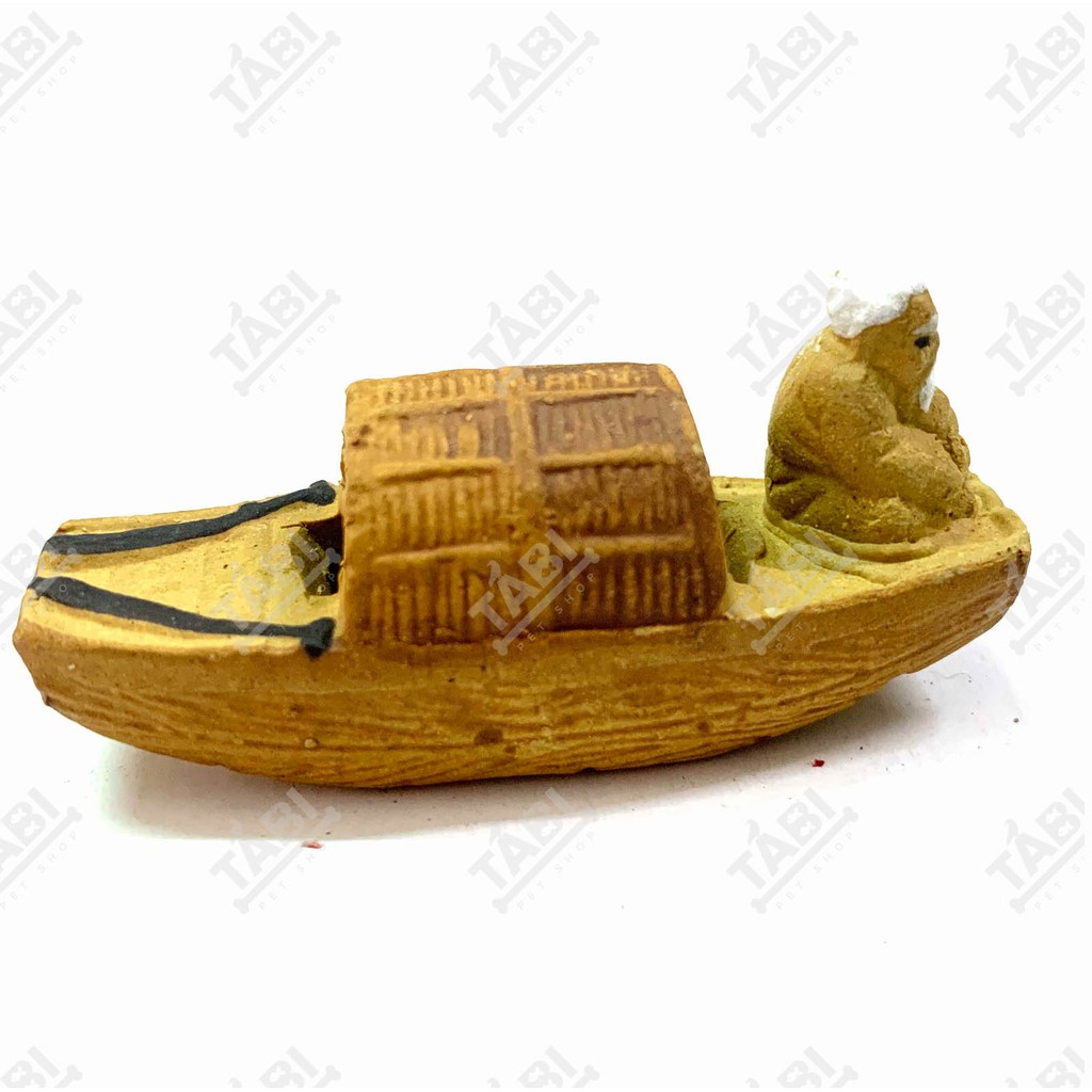 Thuyền Nhí Làm Tiểu Cảnh Hồ Cá - Phụ Kiện Trang Trí Bể Cá Cảnh