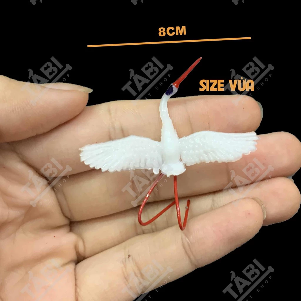Cò Trang Trí Hồ Cá Bể Cá Cảnh - Tiểu Cảnh Mini Cò Bay Cò Đứng