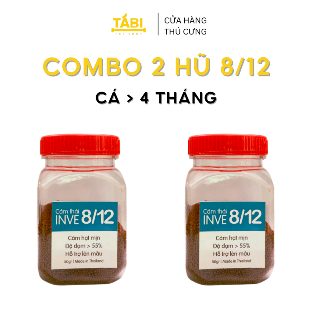 Thức Ăn Cá Cám Thái INVE 8/12 (0.8-1mm) Cho Cá Beta, Guppy, Vàng,… 50g