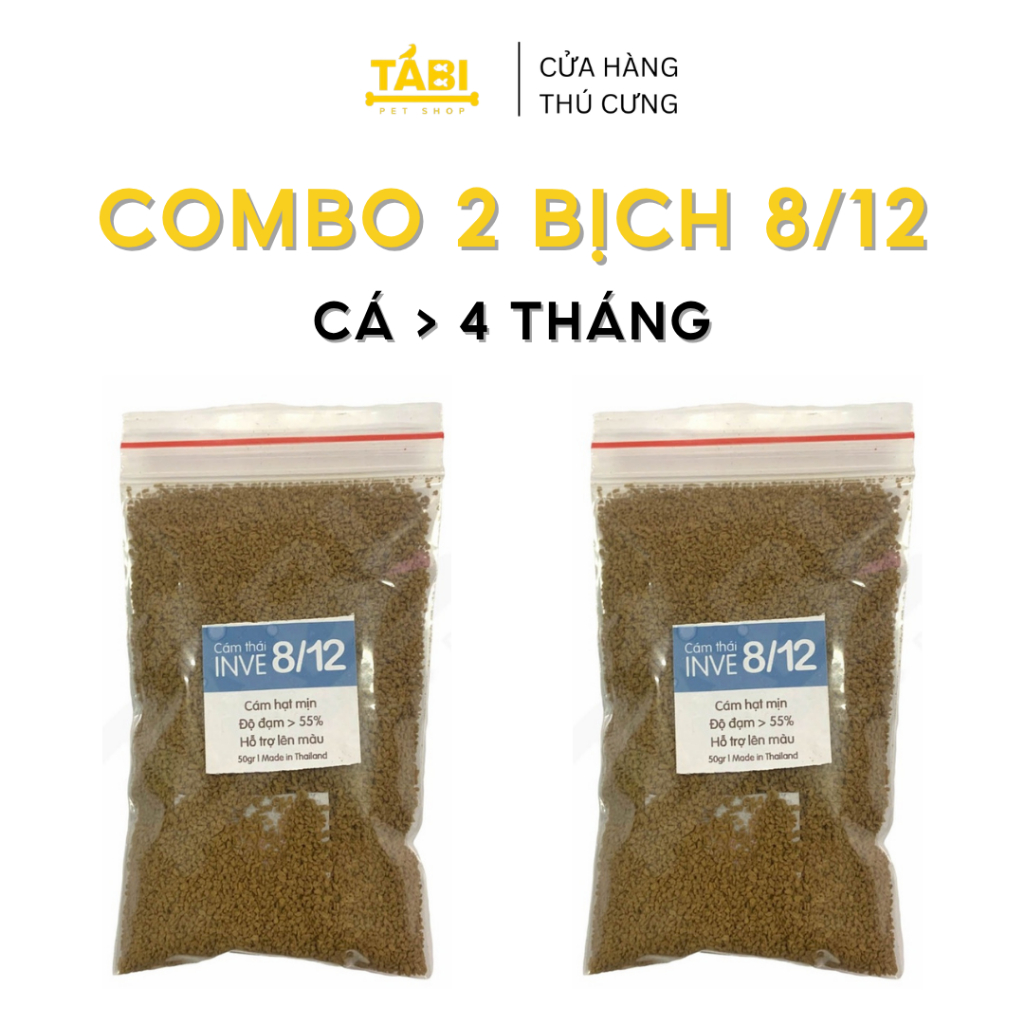 Thức Ăn Cá Cám Thái INVE 8/12 (0.8-1mm) Cho Cá Beta, Guppy, Vàng,… 50g