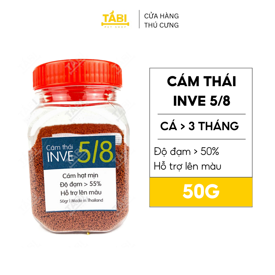 Thức ăn cho cá Cám Thái Inve 5/8, 3/5 (50G) cho cá Beta, Guppy, Vàng,...