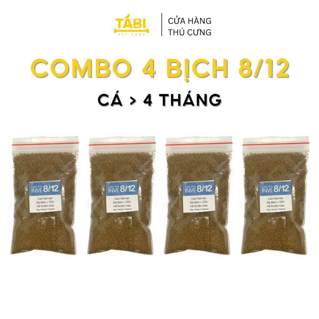 Thức Ăn Cá Cám Thái INVE 8/12 (0.8-1mm) Cho Cá Beta, Guppy, Vàng,… 50g
