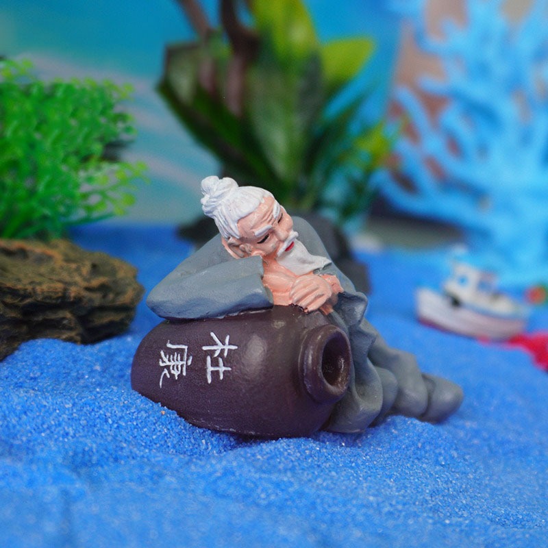 Tiểu Cảnh Ông Lão Già Câu Cá Trang Trí Hồ Cá, Bể Cá, Chậu Cây, Tiểu Cảnh Terrarium