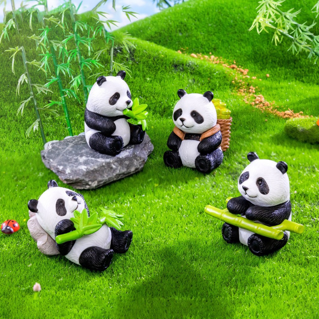 Gấu Trúc Ống Tre Ver.2 Trang Trí Hồ Cá, Bể Cá, Chậu Cây, Tiểu Cảnh Terrarium