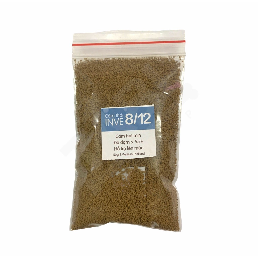 Thức Ăn Cá Cám Thái INVE 8/12 (0.8-1mm) Cho Cá Beta, Guppy, Vàng,… 50g