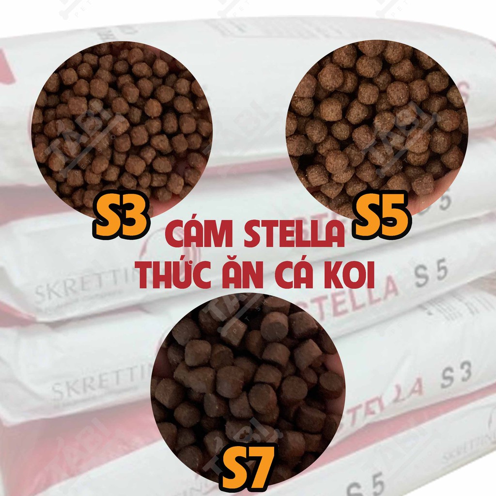 Thức Ăn Cám Cá STELLA S2, S3, S5, S7 (1KG) - 40% Đạm Cho Cá Koi, Cá Lóc,...Kích Ăn Cho Cá [1KG STELLA]