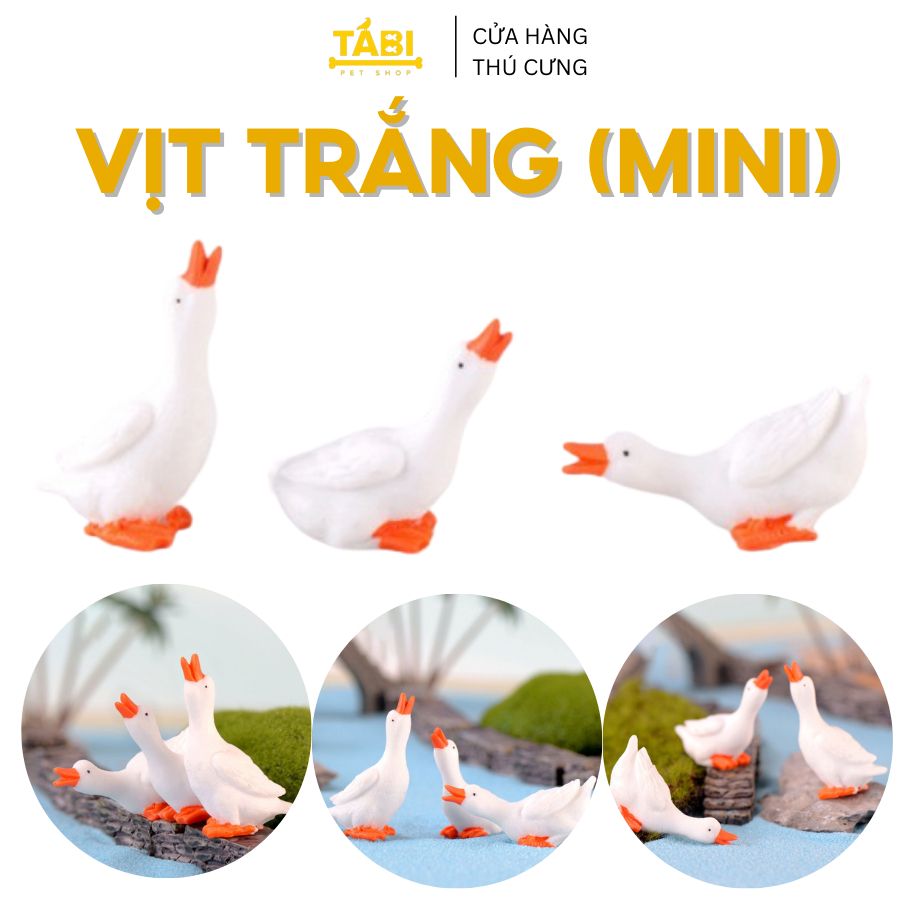 Tiểu Cảnh Con Vịt Trắng (Có Bán Lẻ) Trang Trí Hồ Cá, Bể Cá, Bonsai, Terrarium,...