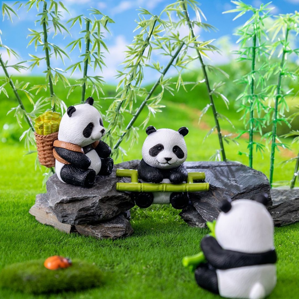 Gấu Trúc Ống Tre Ver.2 Trang Trí Hồ Cá, Bể Cá, Chậu Cây, Tiểu Cảnh Terrarium