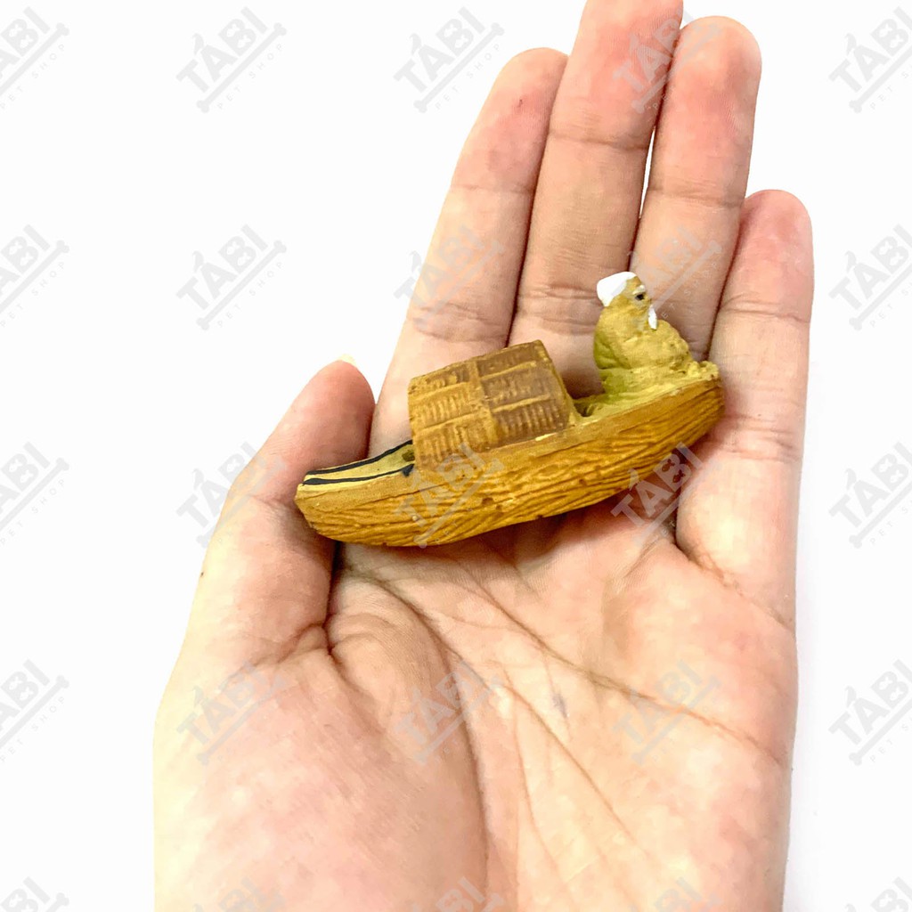 Thuyền Nhí Làm Tiểu Cảnh Hồ Cá - Phụ Kiện Trang Trí Bể Cá Cảnh
