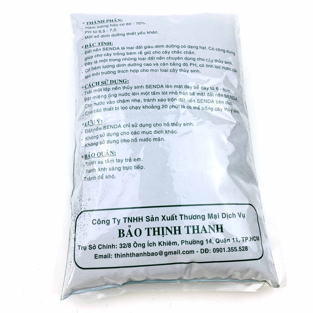Phân Nền Thủy Sinh SENDA Cho Hồ Cá Thủy Sinh 2KG/Túi