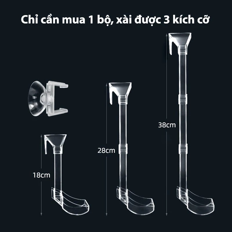 Bộ Ống Đựng Thức Ăn Cho Cá, Tép Cảnh Bằng Nhựa Acrylic